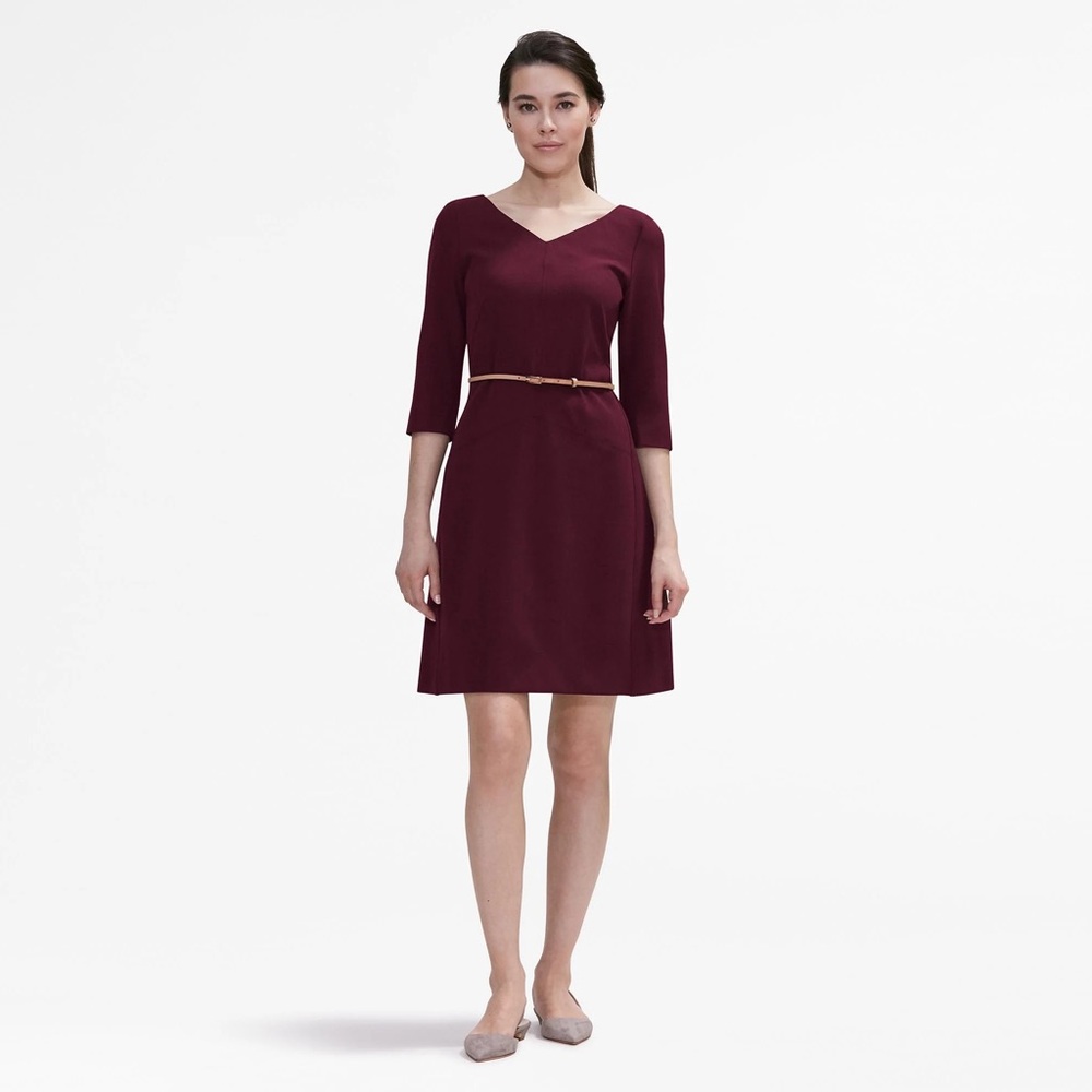 MM LaFleur The Alexandra Dress in Claret Burgundy size 12